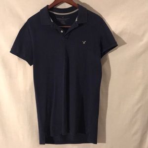 Navy Slim Fit American Eagle Polo